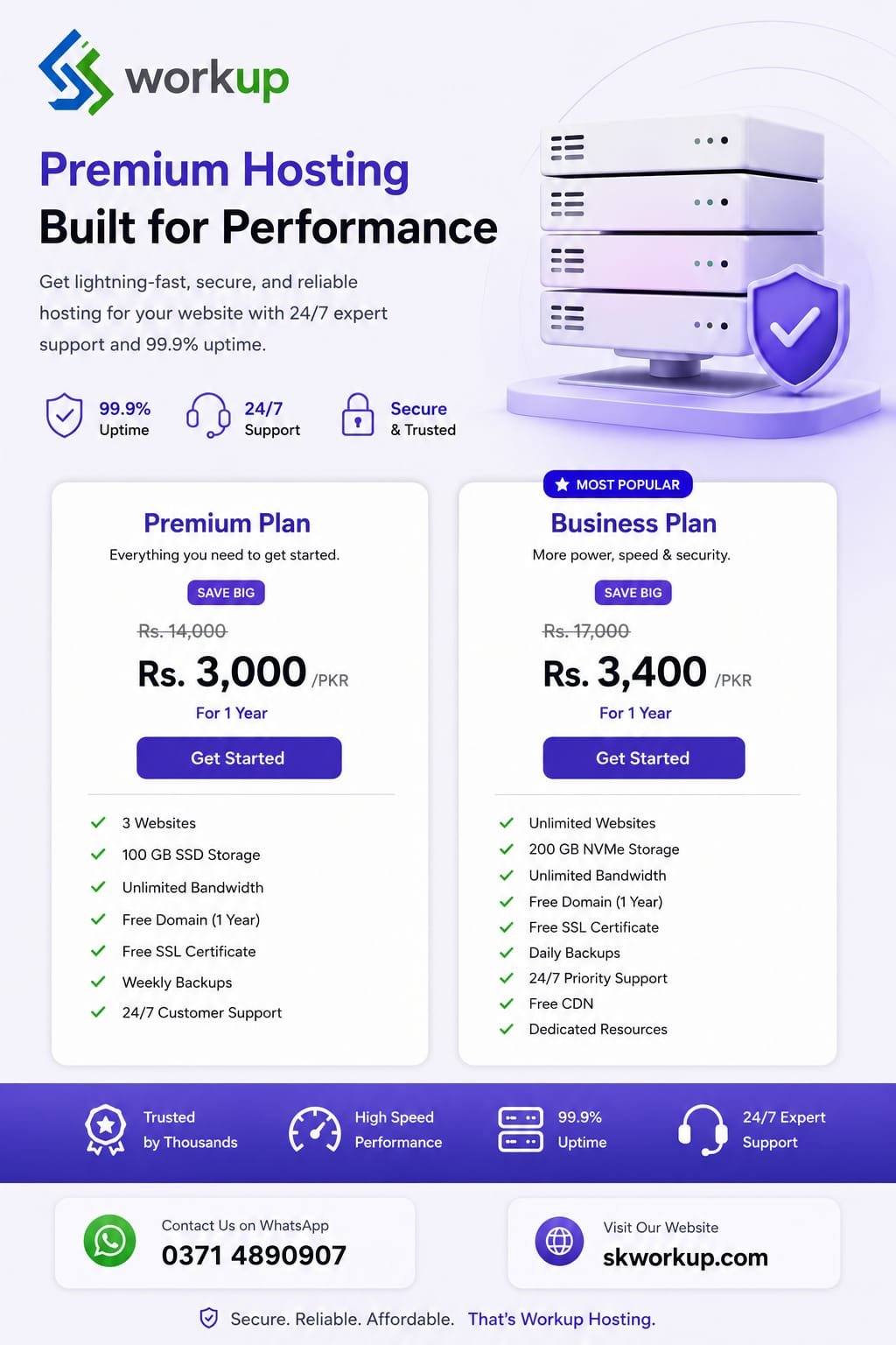 Domain and hosting promotional banner